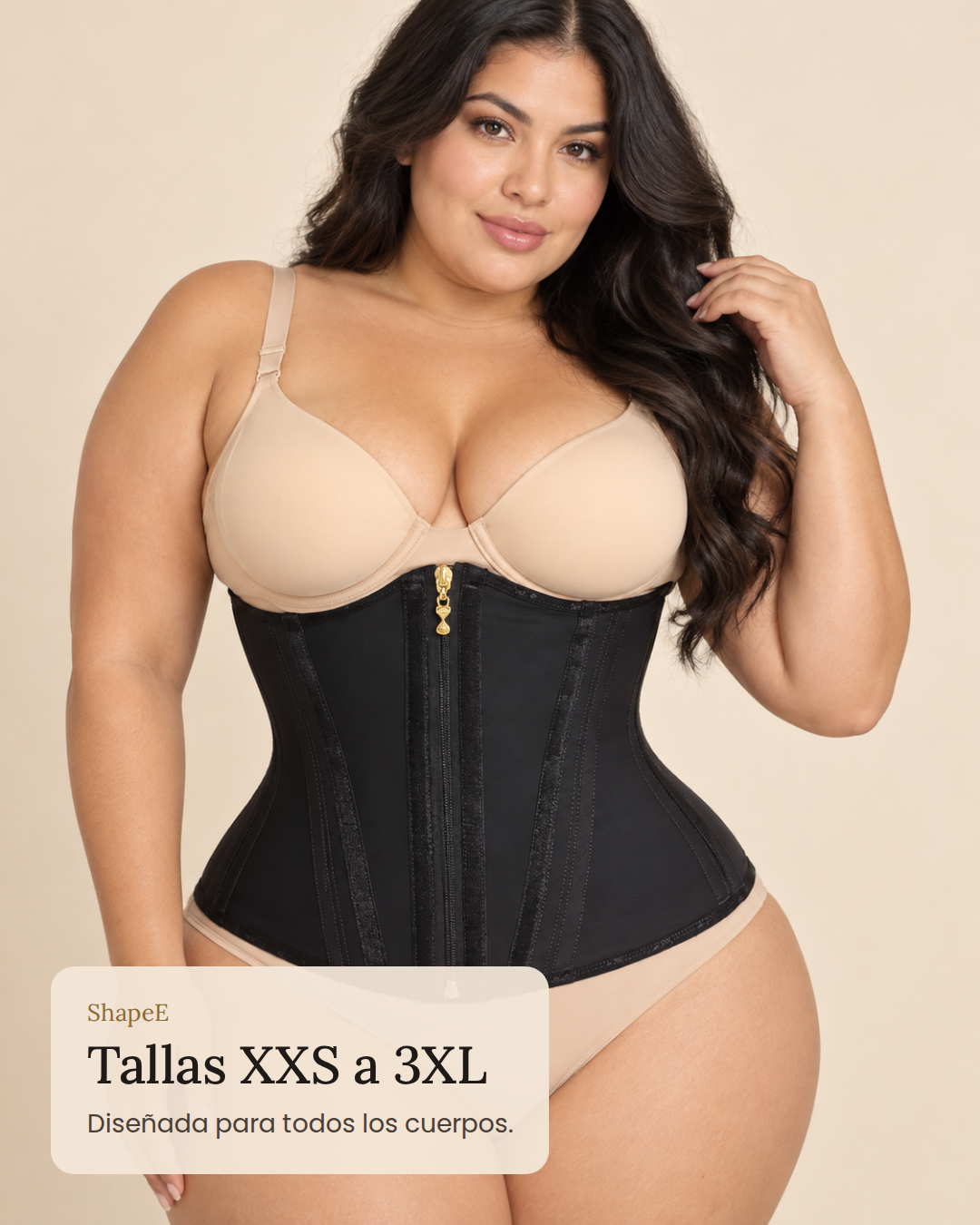 ShapeE Reloj de Arena – Faja Cinturilla con Varillas y Doble Cierre